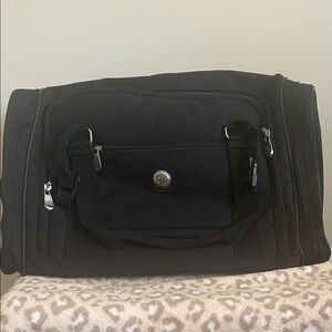 Sleek Black Travel Duffel Bag